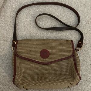 Vintage Etienne Aigner Woven/Leather Crossbody Handbag